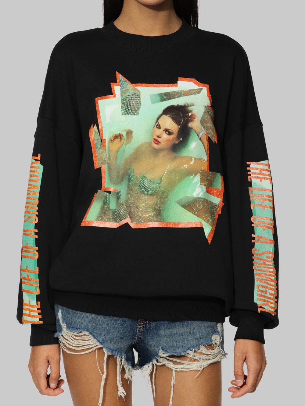 Taylor Swift THE LIFE OF A SHOWGIRL CREWNECK SWEATSHIRT Size Medium